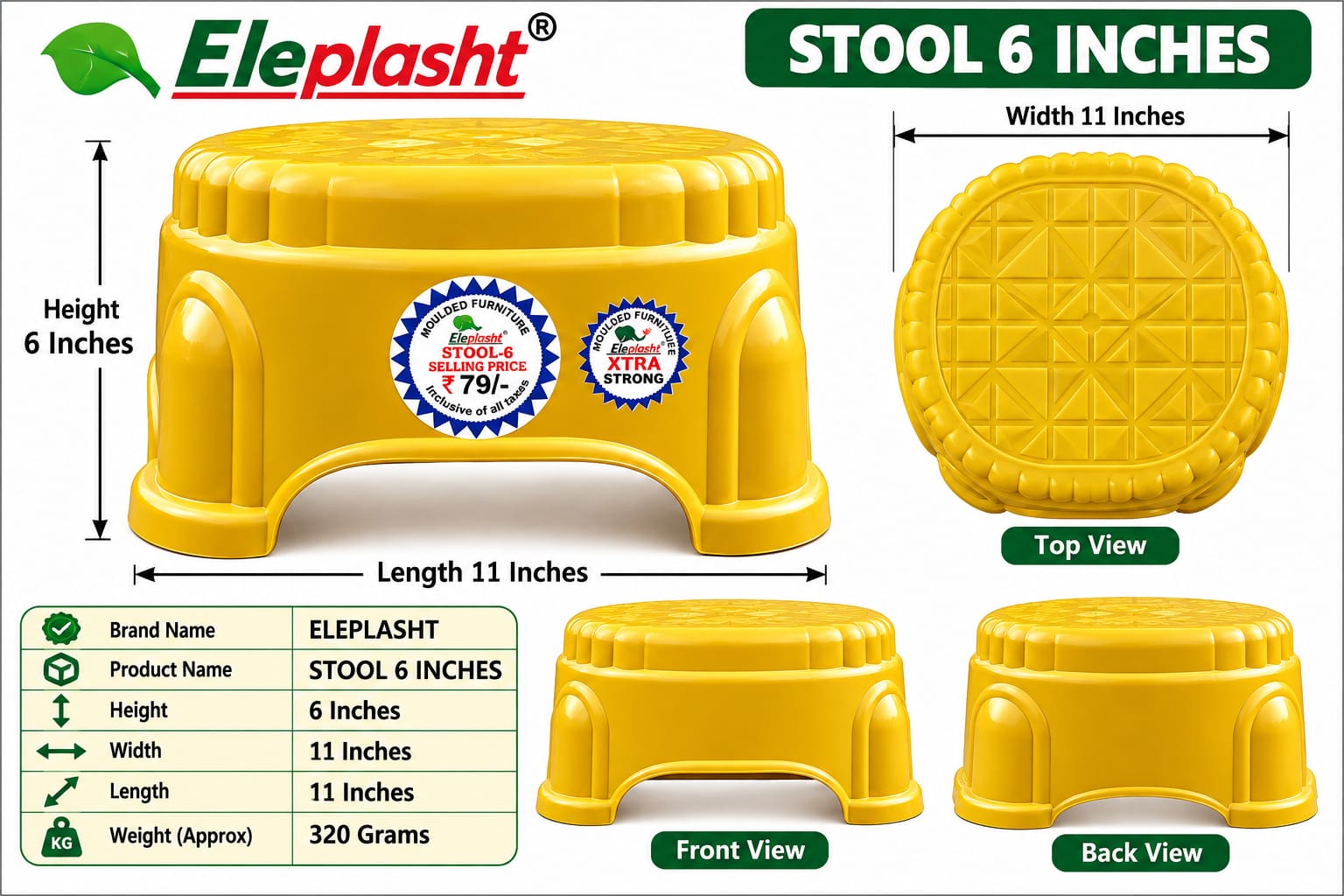 STOOL "6" INCHES — image 4